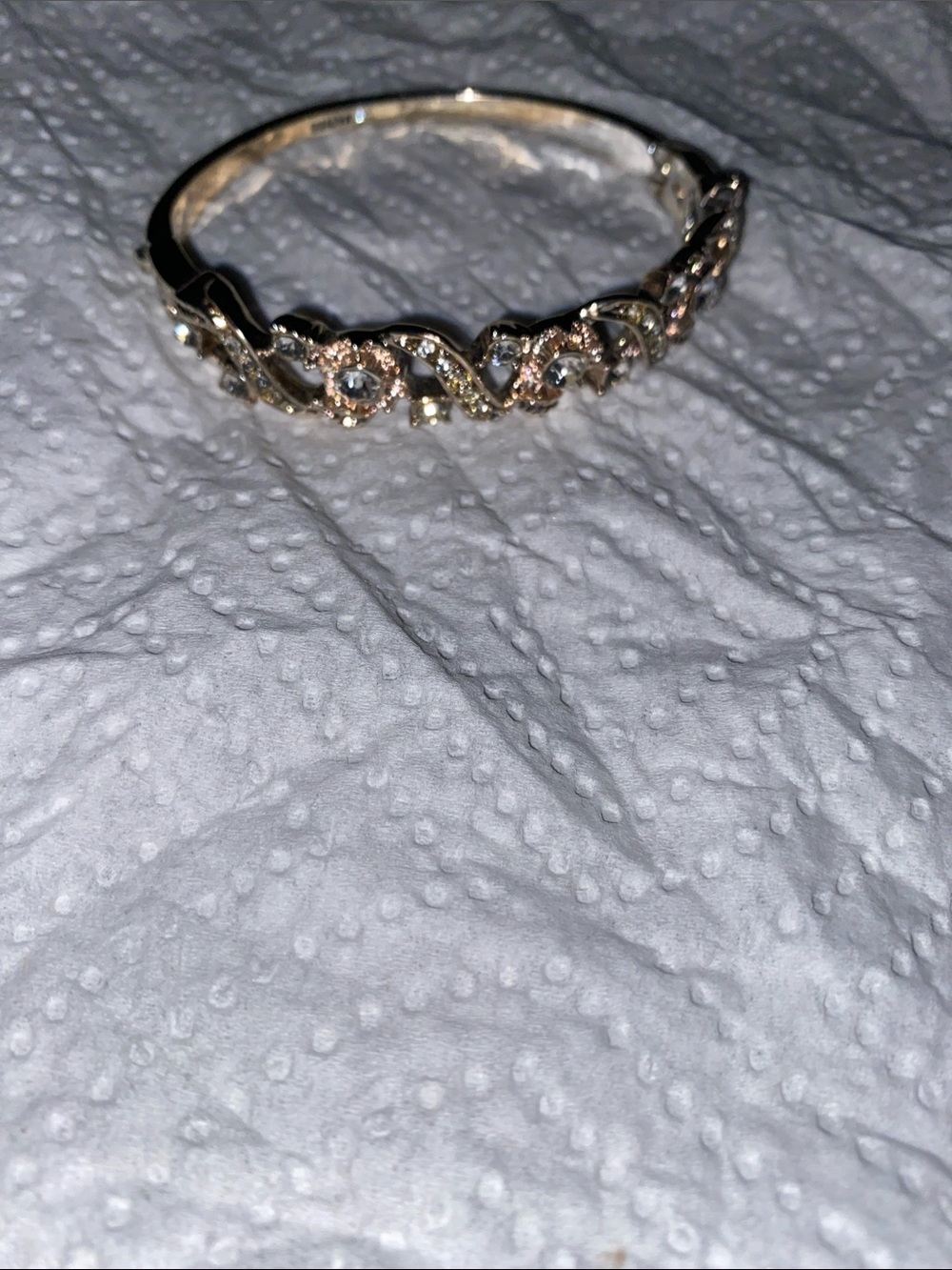 Napier Gold-Tone Bracelet with Clear Stones